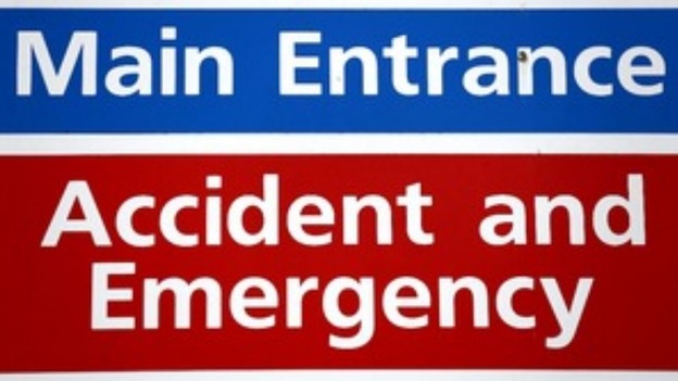 An A&E sign.