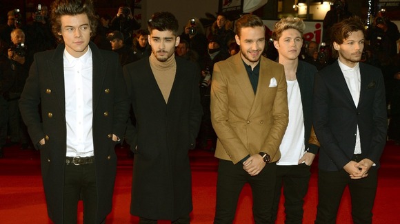 One Direction on the red carpet.