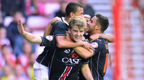 Patrick Bamford celebrates scoring against Sunderland earlier this season.