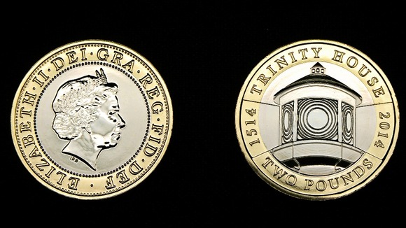 A new £2 coin features Trinity House.
