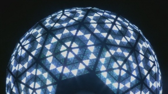 The New Year's Eve Ball drops in New York's Times Square.