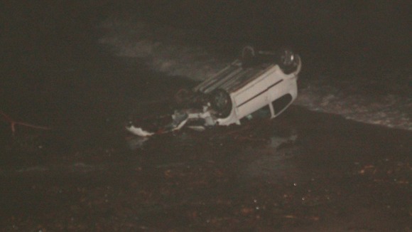 Car overturned