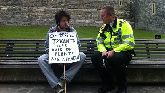 Jubilee lunch sparks a protester to demonstrate