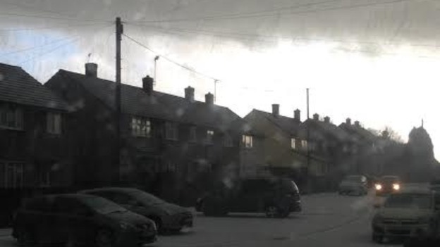 The storm hits Melbourn in South Cambridgeshire.