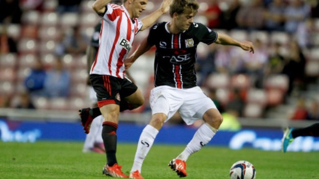 Patrick Bamford shields the ball away from Sunderland's David Vaughan.