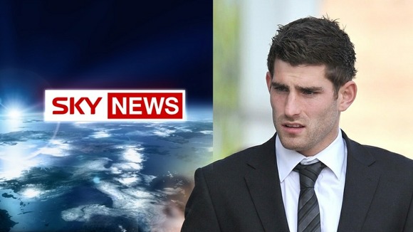 Sky logo and Ched Evans