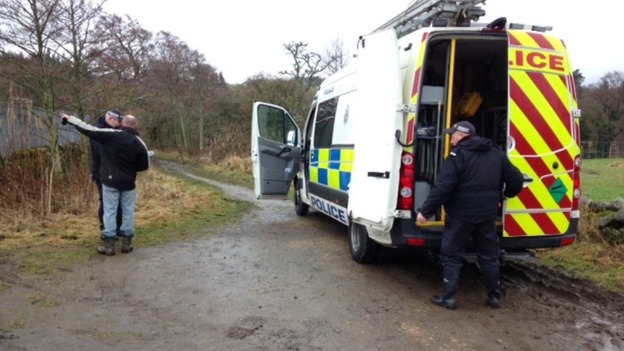 Northumbria Police Marine Unit prepare for search.