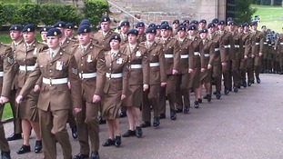 Servicemen and women given "Freedom of Warwick" at Warwick Castle