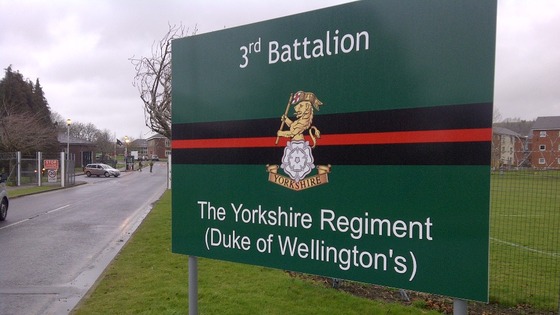 Photo of 3rd Battalion The Yorkshire Regt sign