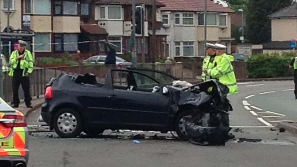 Latest pictures from accident on A38 Tyburn Road Central ITV News