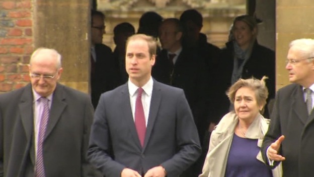 Prince William arrives this morning.