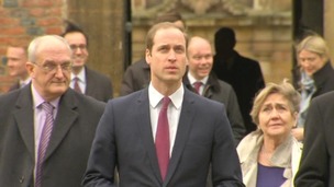 Prince William arrives this morning.
