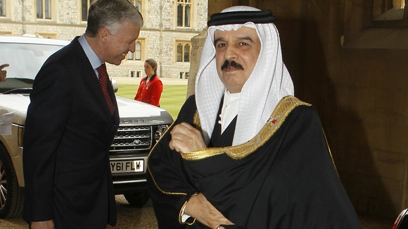 Bahrain's King Hamed bin Isa Al Khalifa arrives at Windsor Castle