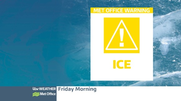 Weather warning for icy conditions