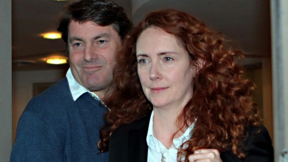Charlie Brooks and his wife Rebekah leaving their lawyers offices in London