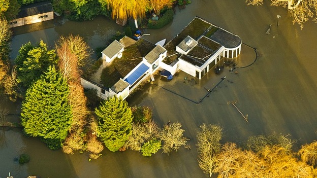 Paul Daniels and Debbie McGee's home in Berkshire is among those that has flooded.