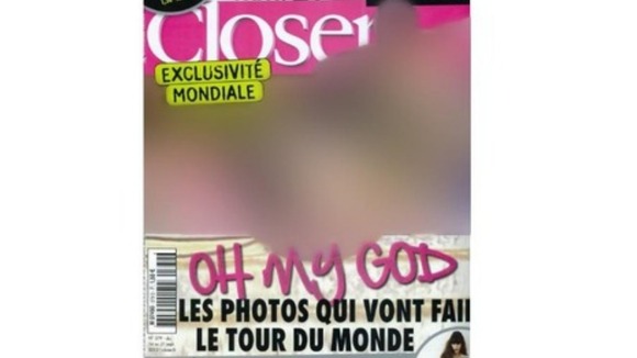Closer's front page with the picture of Kate Middleton blurred out.