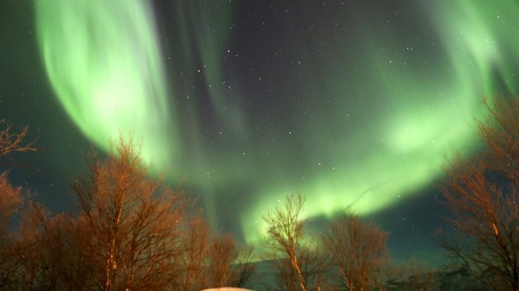 The Northern Lights pictured over Porsanger Garrison near Lakselv, Norway.