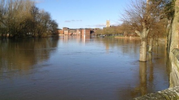 The view from Worcester Cathedral