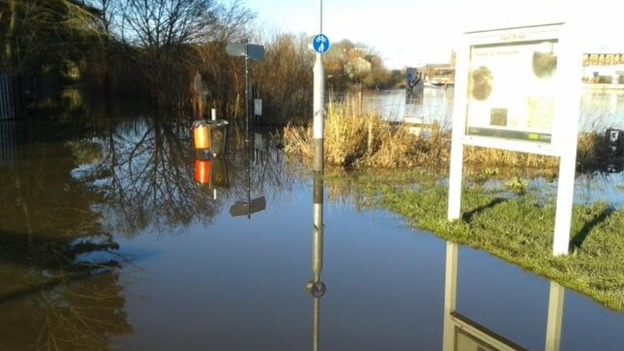 This footpath is completely under water