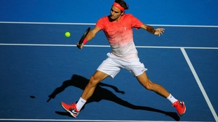 Roger Federer gets ready for the Open.