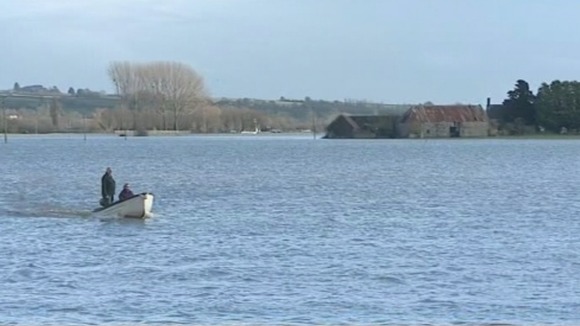 Flooding around Muchelney.