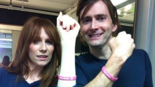 Catherine Tate and David Tennant show their support for the 'Swab for Margot' appeal
