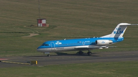 KLM operates regular services from Norwich