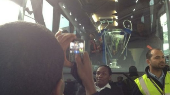 Staff at Heathrow have been taking pictures of themselves next to the cup