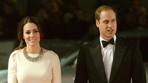 Prince William and Kate in evening wear at the premiere of Mandela: Long Walk to Freedom in London.