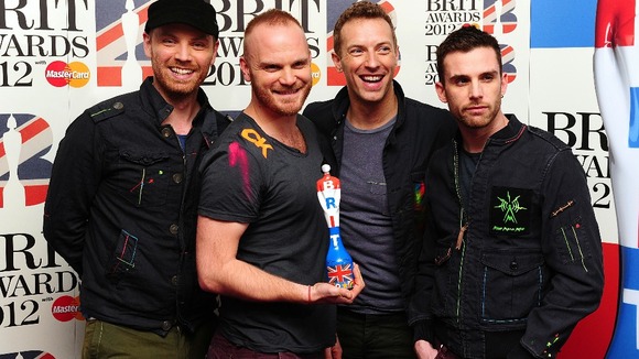 Jonny Buckland, Will Champion, Chris Martin and Guy Berryman of Coldplay