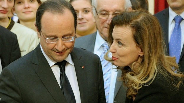 Francois Hollande and Valerie Trierweiler pictured on January 8.