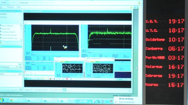 The small green spike on the monitor was the sign they were waiting for
