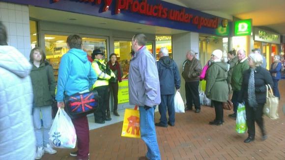 Police were called and the store was temporarily closed.