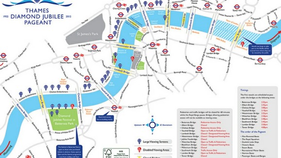 Thames Diamond Jubilee Pageant Map