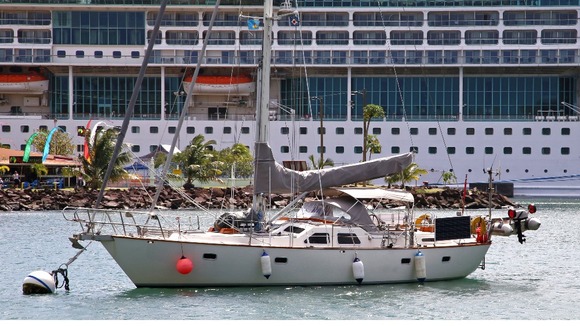 The boat belonging to British couple Roger and Margaret Pratt, Sailboat Magnetic Attraction