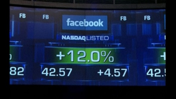 Facebook listed on the NASDAQ