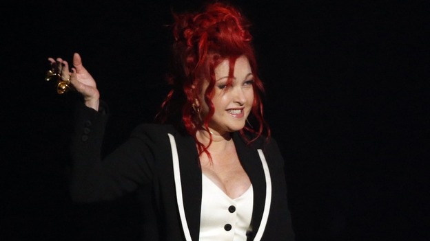 Cindi Lauper is hosting the first part of the Grammys.