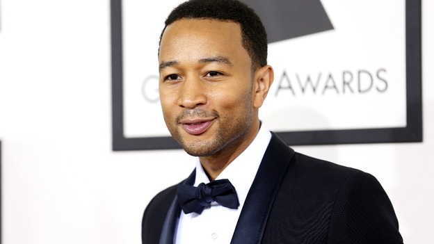 John Legend arrives for the Grammys.