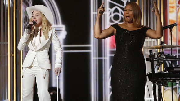 Queen Latifah officiated the nuptials, while Madonna joined on stage to perform 'Open Your Heart'.