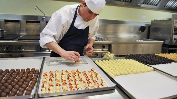 Royal Demi Chef De Partie in the kitchens at Buckingham Palace.