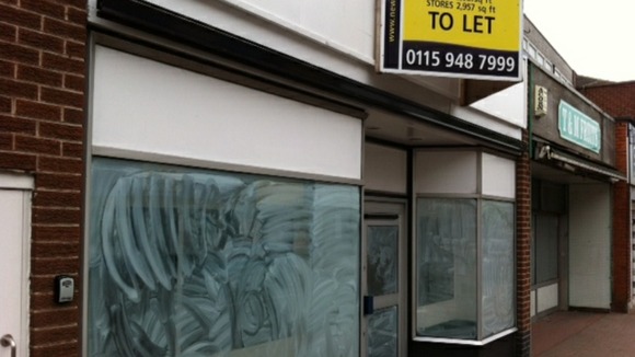 Empty shops in Heanor, Derbyshire