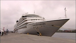 Luxury cruise ship on the Tyne