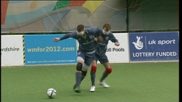 The Blind Football team training
