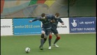 The Blind Football team training 