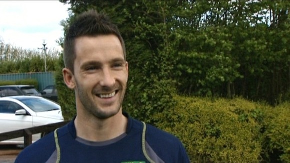 Norwich City defender Adam Drury at Colney
