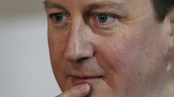 Close up of Prime Minister David Cameron.