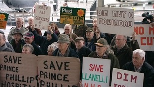 Llanelli hospital protest, downgrading, Prince Philip Hospital