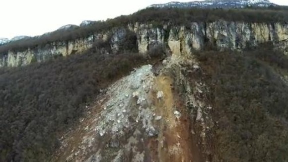 The cliff face that unexpectedly gave way