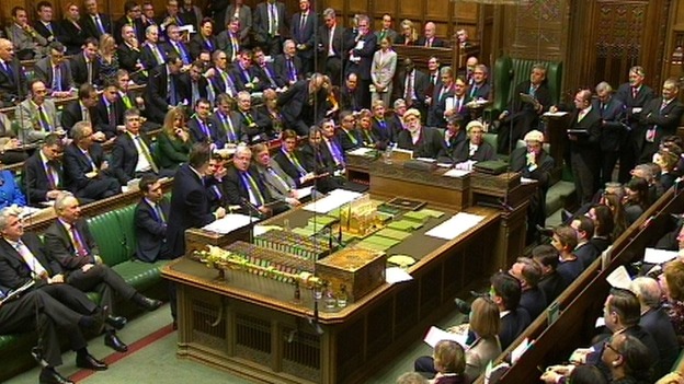Davi Cameron at Prime Minister's Questions yesterday.